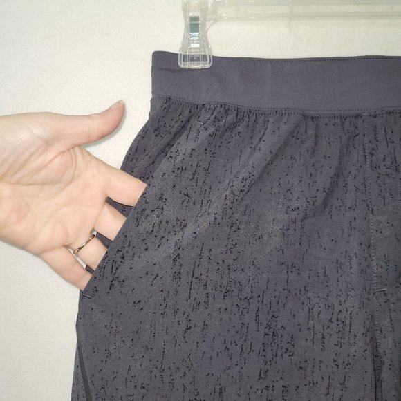 VRST Short Mens S Charcoal/Black Print Lined 6.5" Drawstring Pockets Hybrid Swim - Picture 2 of 13